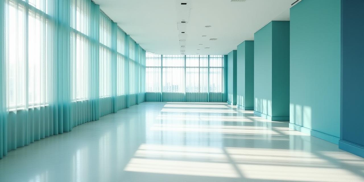 Panoramic view of the vibrant, color-coded shared office spaces at [[COMPANY_NAME]]